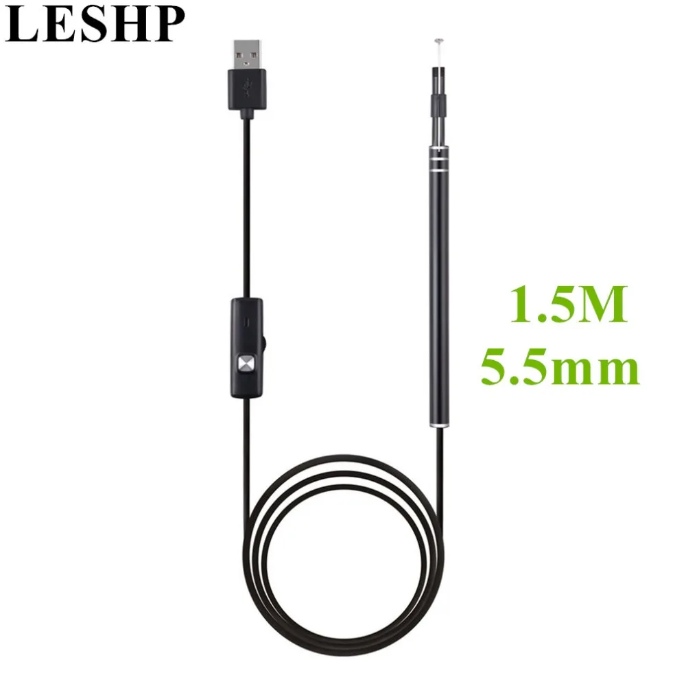 

LESHP USB Endoscope 6LED Adjudtable HD Visual Ear Cleaning Tool Ear Spoon Multifunctional Earpick With Mini Camera Pen