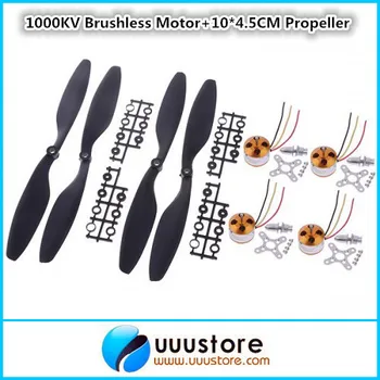 

A2212/13T 1000KV Brushless Motor for DJI 330 F450 F550 MWC Multicopter 4pcs with 2 pairs 10*4.5CM propeller