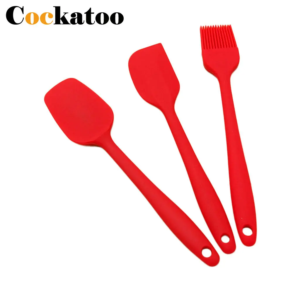 Silicone Spatula,3 pieces/set Non Stick Silicone Spatula Scraper Spoon