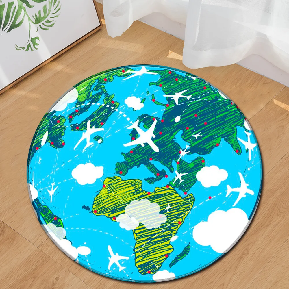 Earth Planet Round Carpet for Livingroom Bedroom Kids Room Playmat Computer Chair Cushion Soft Sofa Rug Door Tapetes Floor MATS Earth Planet Round Carpet for Livingroom Bedroom Kids Room Playmat Computer Chair Cushion Soft Sofa Rug Door Tapetes Floor MATS