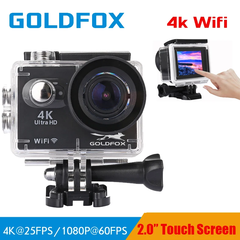 

GOLDFOX S350 wifi 4K Ultra HD Action Camera Touch Screen 1080p/60fps 170D Lens 16MP camera 30M go waterproof pro sport camera DV