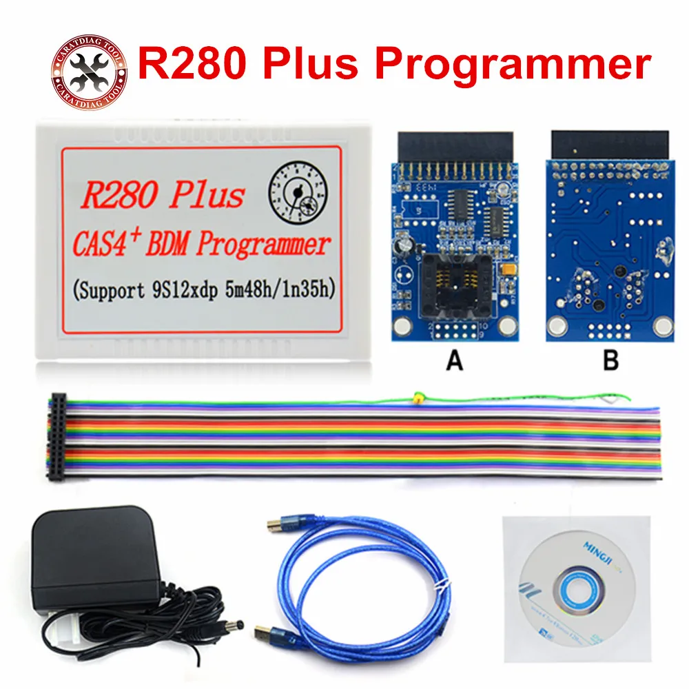 

2018 DHL Free CAS4 BDM R280 Plus support CAS,CAS4,EWS4,EZS MC9S12XEP100 Chip (5M48H/1N35H) CAS4 BDM Key Programmer For BMW