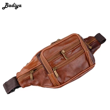 

Original Leather Sheepskin Bag Casual Unisex Waist Packbag Belt Bags Purse Mobile Phone Case Pocket Pouch Masculina Heuptas Sac
