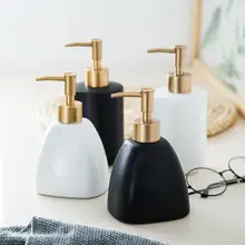 Керамическая эмульсионная бутылочка с поршнем дезинфицирующее средство для рук гель для душа шампунь бутылка отель клуб дом N356