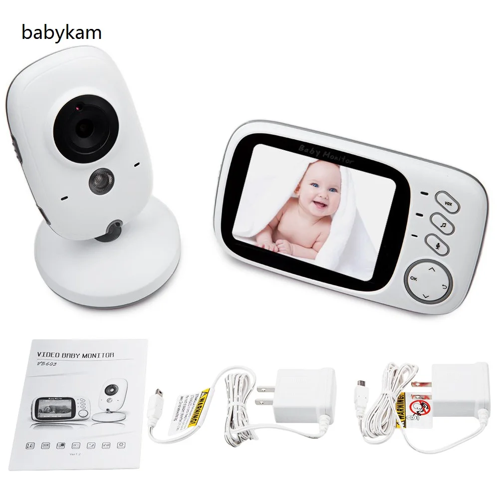 

New baby camera doppler fetal 3.2inch LCD IR Night vision 2 way talk 8 lullabies Temperature monitor babyfoon camera video nanny