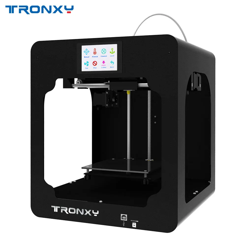 Tronxy C2 3d принтер сенсорный экран 3D машина с 1 рулоном PLA нити полностью Металлическая полная машина