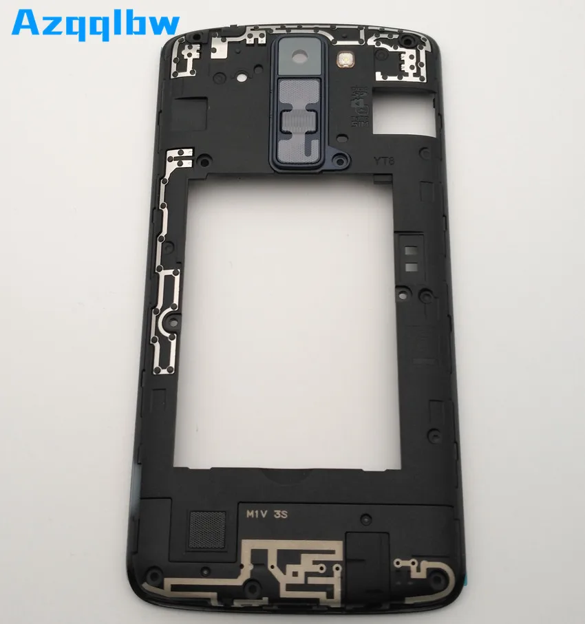 

Azqqlbw For LG K8 LTE K350N K350E single card /dual card middle frame housing case backplate With Camera lens black/white/gold
