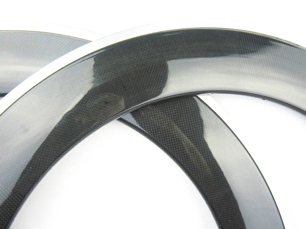 Cheap full carbon rims alloy brake 80mm front and rear carbon rims bicycle rim 23mm width aluminium brake line 1