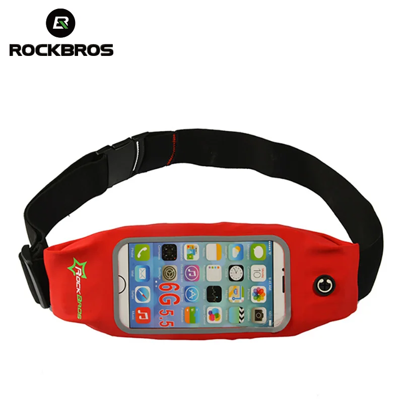 

ROCKBROS 5.8" 6" Touch Screen Waterproof Sports Cycling Waist Bags Running Pockets Belt Case Phone Holder Bike Bicycle Pouch