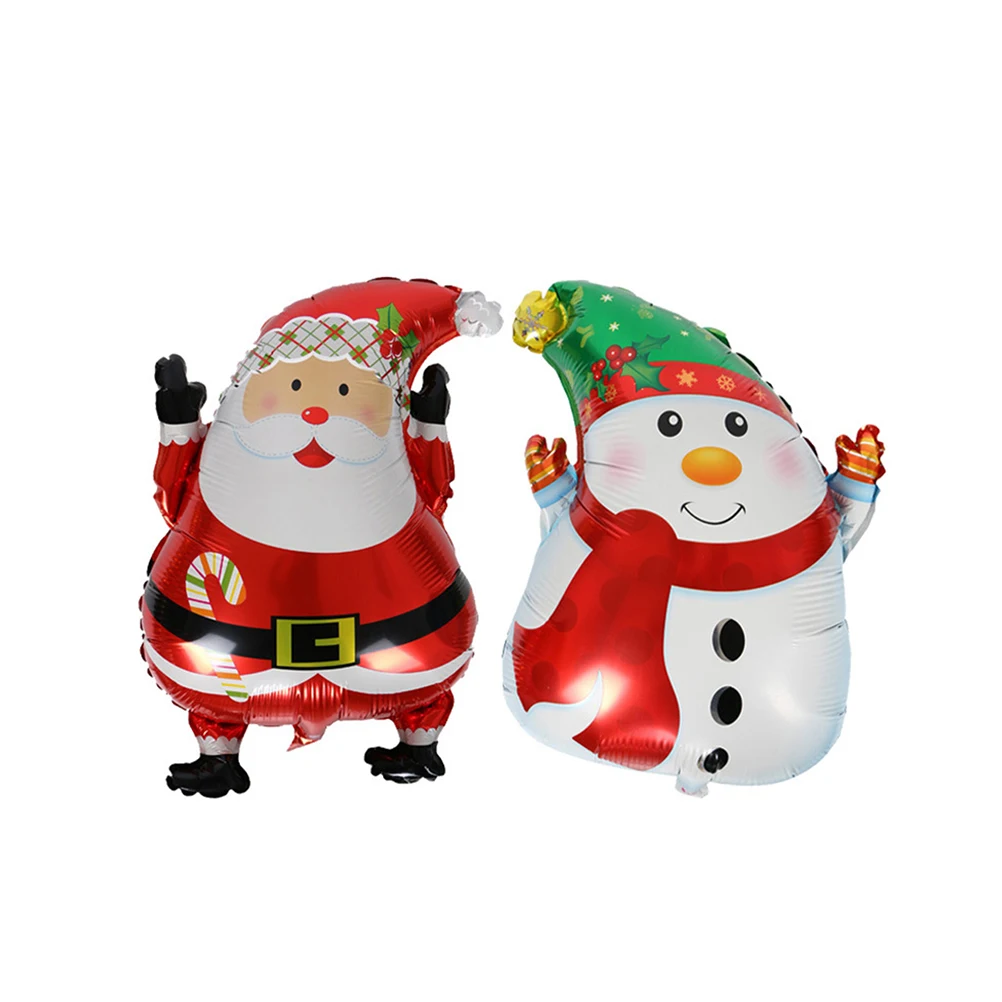 

2Pcs Merry Christmas Party Balloons Santa Claus and Snowman Foil Balloon for Christmas Party Decoration