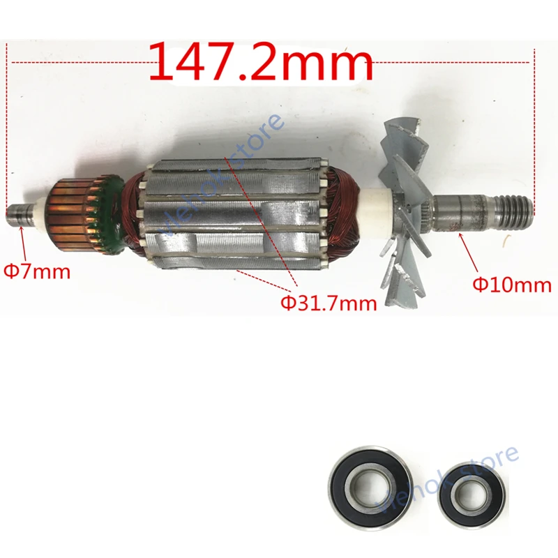 Арматура двигателя ротора переменного тока 220-240 В Замена для MAKITA N1900B 1900B портативный строгальный станок древесины ротор резак