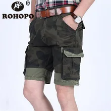Камуфляж нескольких карманы Габаритные Шорты летние Брендовые мужские хлопок Тактический Рубашки домашние прямые свободные армии одежда для солдат