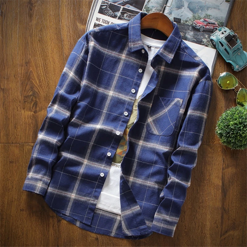 Kemeja Pria Musim Panas Gaun Pas Badan Katun Kemeja Kotak Kotak Kotak Kotak Untuk Pria Kemeja Pria Musim Semi Baru Setelan Kasual Mode Kemeja Lengan Panjang Kemeja Kasual Aliexpress