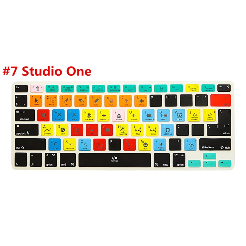 HRH тонкий Ableton Live Logic Pro X Avid Pro инструменты ярлык клавиатуры Обложка кожи для Macbook Pro Air retina 13 15 17 до