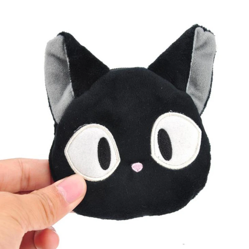 

1 Pcs Kawaii Anime Black Cat Kiki's JiJi Plush Purse Stuffed Cartoon Bank Card Key Cartoon Kawaii Plush Small Mini Purse Zip Bag