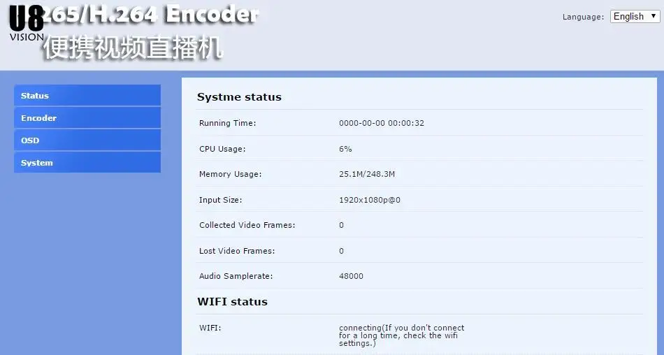 H.265 HEVC MPEG-4 AVC/H.264 HDMI Video Encoder HDMI Transmitter live Broadcast encoder H264 encoder