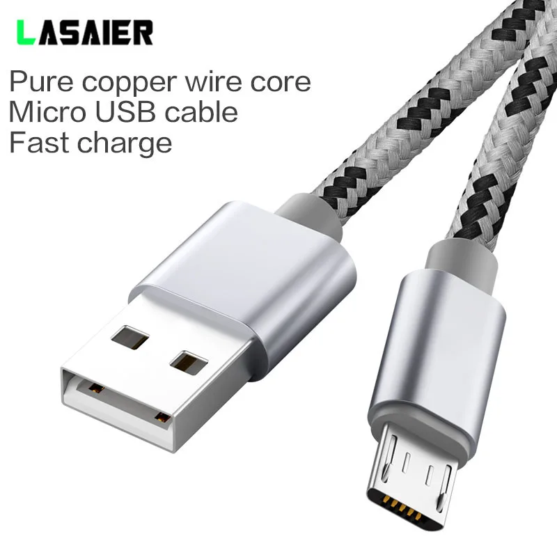 Micro USB кабель 2.4A нейлон Быстрая зарядка для передачи данных samsung Xiaomi LG планшет Android