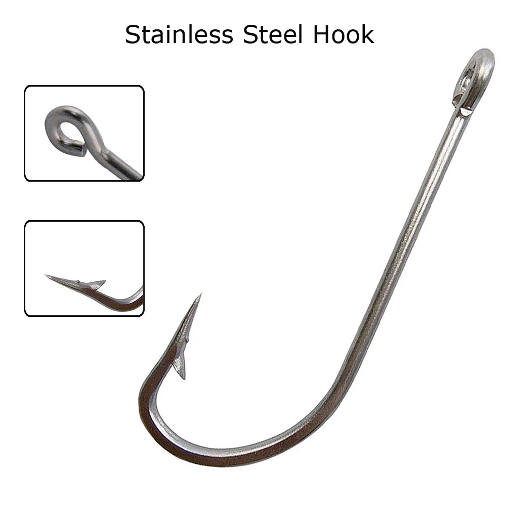 40Pcs Stainless Steel Fishing Hook Fishhooks Fishing Accessories