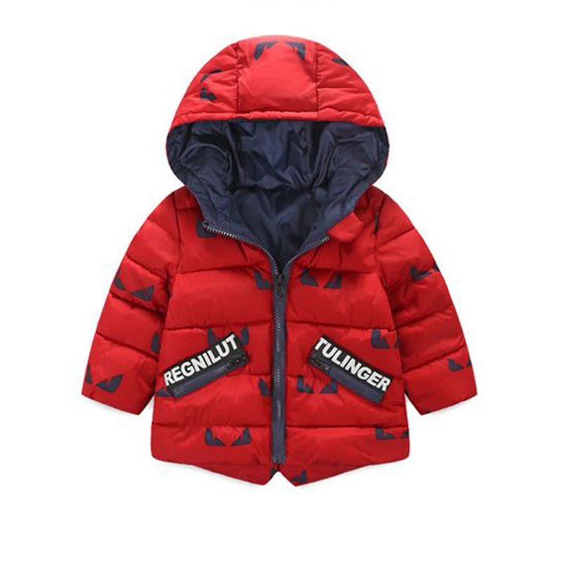 2017 New children boys jacket 2 5T winter kids outerwear boys casual