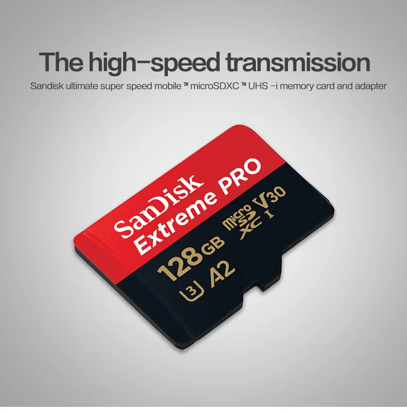 SanDisk Micro SD карта 128 ГБ SDXC Extreme Pro TF карта класс 10 U3 A2 UHS-I V30 Microsd карта памяти