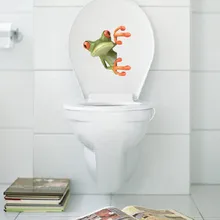 Crazy DIY animal Toilet Sticker Paste Smile Furniture Decorative Bathroom Wall Stickers 3D Personality Thermal Grease
