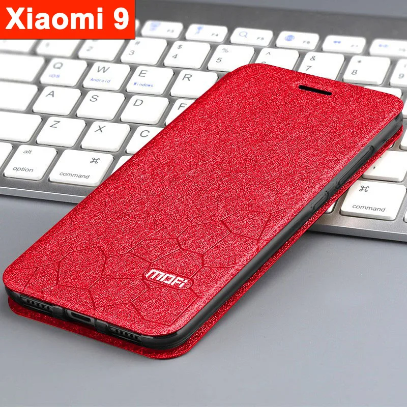 Najtaniej Obudowa do xiaomi mi 9 xiaomi 9 pokrywa skórzana Mofi xiaomi 9 coque etui z klapką slim book pokrywa stojak luksusowe brokat xiaomi mi 9 przypadku
