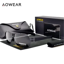 AOWEAR, классические мужские солнцезащитные очки, поляризационные, UV400, для вождения, солнцезащитные очки для вождения, мужские, прямоугольные, солнцезащитные очки, Oculos A706