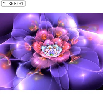 

5D DIY Full Square Diamond Painting Cross Stitch Delicate flower 3D Diamond Embroidery Rhinestone Mosaic Home Decoration
