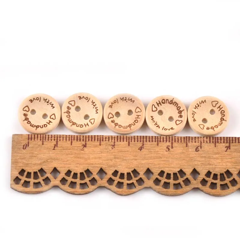 30 шт./лот 15 25 мм деревянные пуговицы с натуральными буквами для одежды ручной