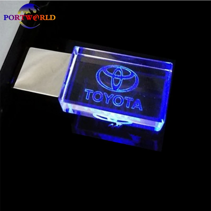 Car Logo TOYOTA USB Stick 8GB 16GB 32GB Flash Drive Transparent Memory
