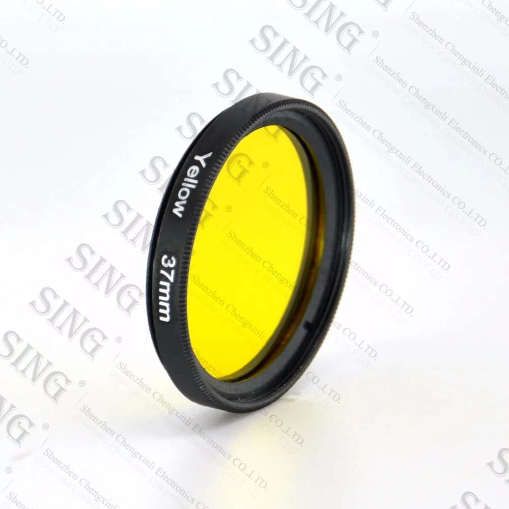 Желтый 30 37 40,5 43 46 49 полноцветный цветной фильтр для объектива камеры 30 мм 37 мм 40,5 мм 43 мм 46 мм 49 мм для всех DSLR камер