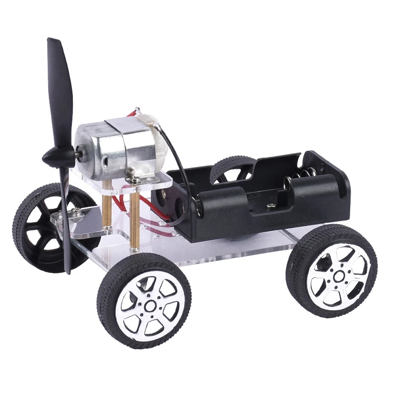 New Product Set Manual 90th Wind Car DIY Wind Power Toy Hand Assembled  Wind Car Children