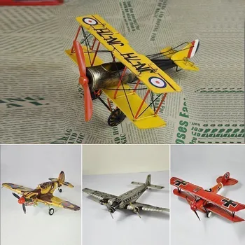 

Retro World War II American Biplane Simulation Aircraft Static Model Personality Decoration Birthday Gift