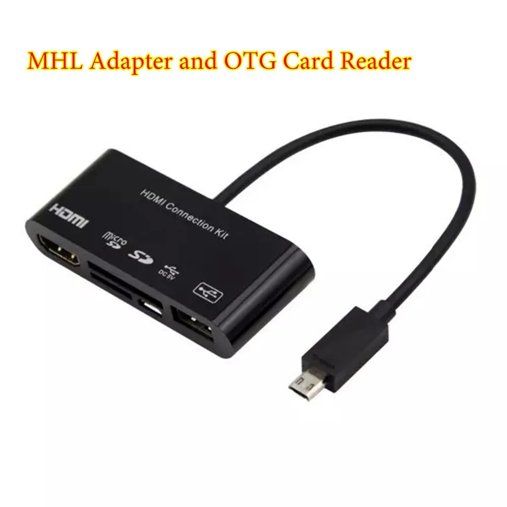 10PCS MHL to font b HDMI b font HDTV TV Adapter 5 in1 Micro USB OTG