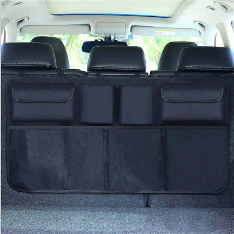

Universal Oxford Fabric Auto Car Organizer Trunk Rear Back Seat Storage Bag Mesh Net Pocket