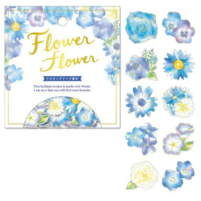 Golding Flowers Decorative Stickers Scrapbookings Label Diary Stationery FO