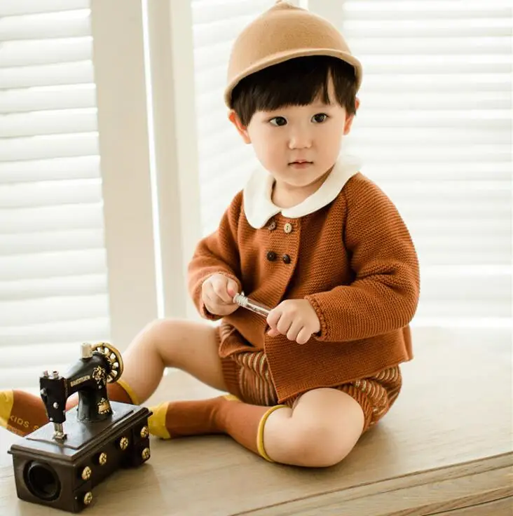 Mabeezo-Wholesale-Baby-Girls-Boys-2-Pcs-Knitted-Set-Sweater-Shorts-Autumn-Winter-Girls-Suits-pick