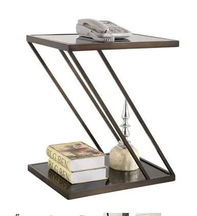 Black titanium stainless steel Angle of a few. Multilayer toughened glass desk small tea table. Moving round side tables Black titanium stainless steel Angle of a few. Multilayer toughened glass desk small tea table. Moving round side tables