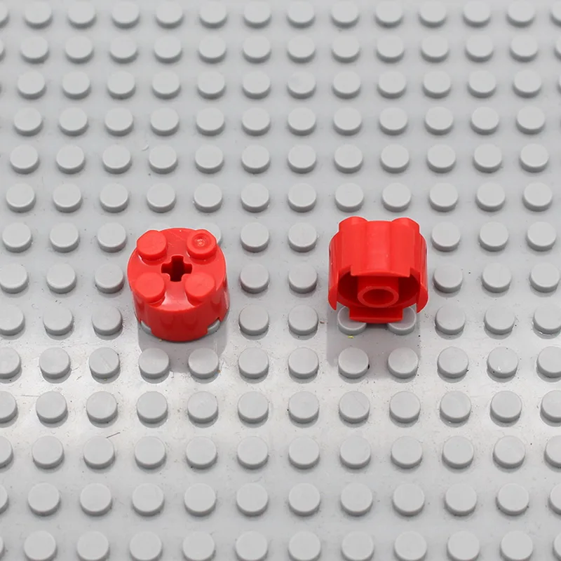 Moc кирпич круглый 2x2 с отверстием на ось 3941 DIY просветить блок Кирпичи совместимы собирает частицы - Цвет: red