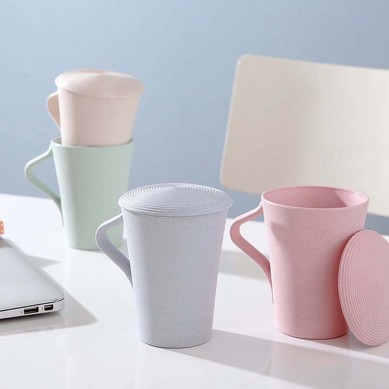 Special Office Coffee Mug Spiral Lid Bamboo Fibre Cup Eco friendly Cap