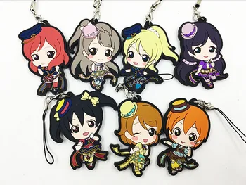 

G00876 Love Live Kotori Anime keychain Nico Rin Umi Maki Chika Riko Yoshi Kunikida Kanan Rubber strap/phone charm G00876