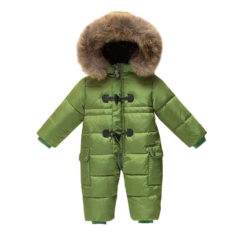 

2019 Baby Romper One-Pieces Romper Winter Warm Children's Rompers Jumpsuit Kids Overalls Boy Girls Duck Down Snowsuit