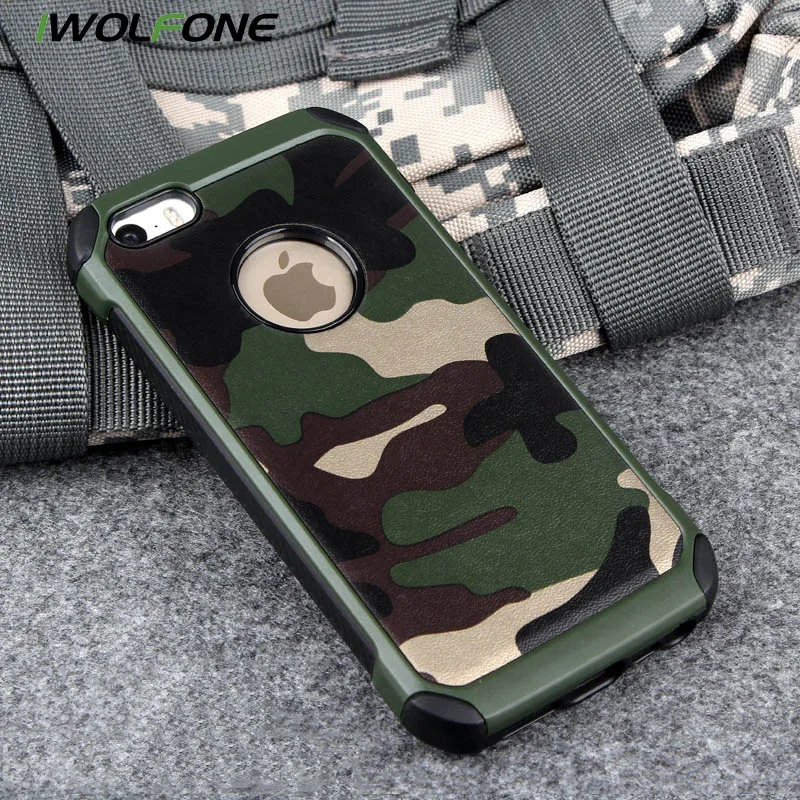 IWOLFONE Hard Plastic and Soft TPU Armor protective phone cases 2 in1