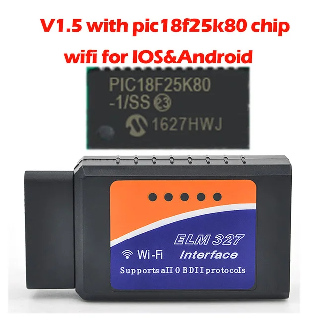 

OBD2 Elm327 V1.5 Wifi/bluetooth Adaptor Scanner Auto Car Diagnostic for Android/ IOS Automotive Scaner better than elm327 v2.1