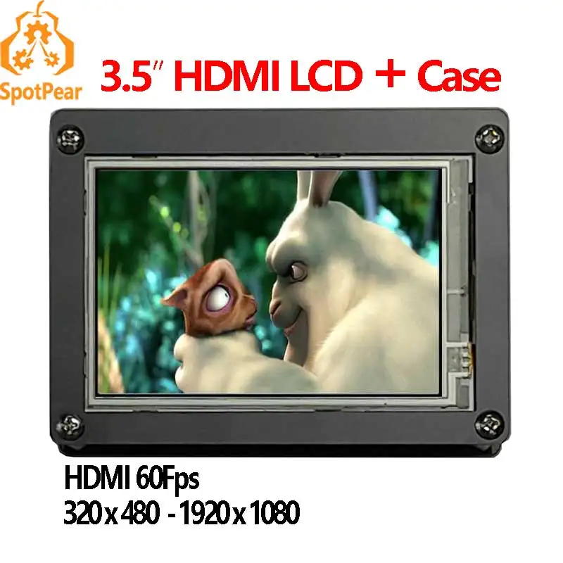 Raspberry Pi 3 5 дюйма HDMI LCD сенсорный экран дисплей 60 fps 1920*1080 с чехлом|touchscreen hdmi|hdmi