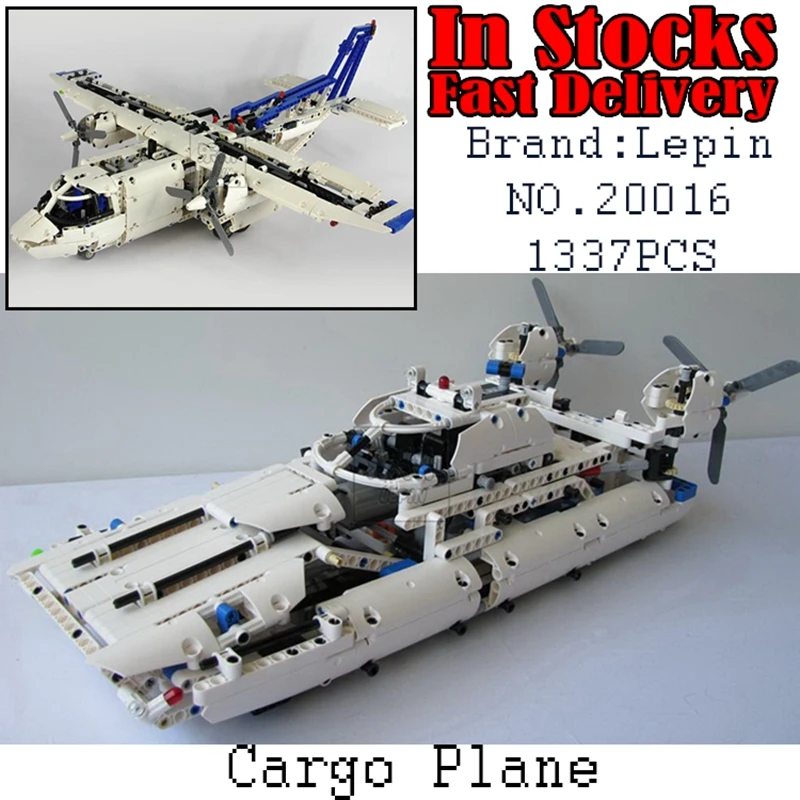 

New 1337pcs Lepin 20016 Technic Ultimate Mechanical Series The Two Changes Cargo Plane Building Blocks Bricks Toys 42025