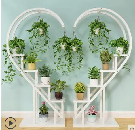 The living room household use pattern rack multilayer indoor special price balcony iron work circular buy content rack adornment