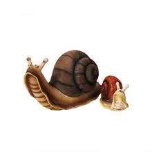 Украшение Улитка из смолы, садовое украшение, садовый дачный пейзаж, Имитация животных, Детские аксессуары скульптура