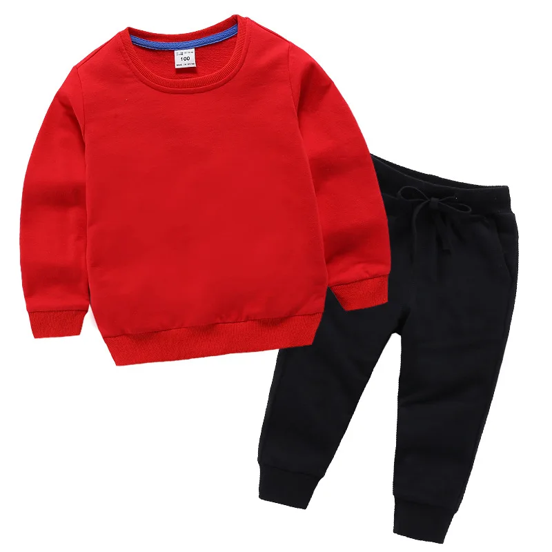 Детская одежда Одежда на четыре сезона спортивный комплект из двух предметов для малышей, Детский свитер с длинными рукавами+ штаны для детей 1-8 лет