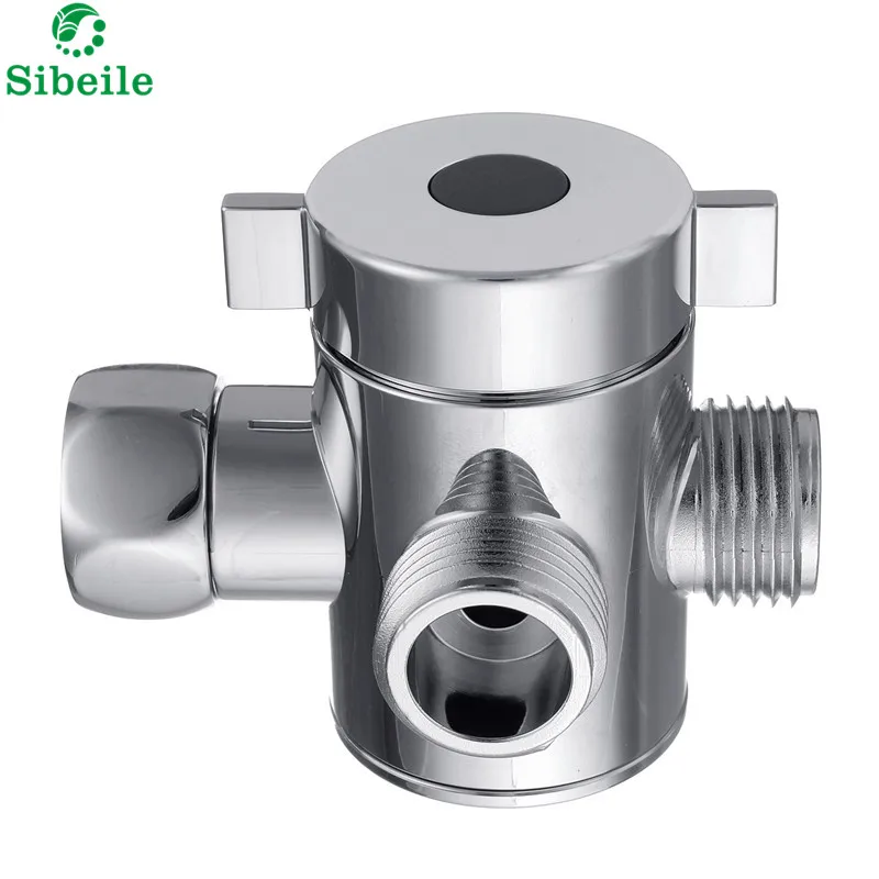 

SBLE G1/2" Three Head Function Switch Adapter Control Valve 3 Way Diverter Toilet Bidet Shattaf Valve Tee Connector Shower Head